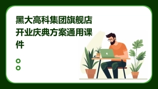 黑大高科集团旗舰店开业庆典方案通用课件