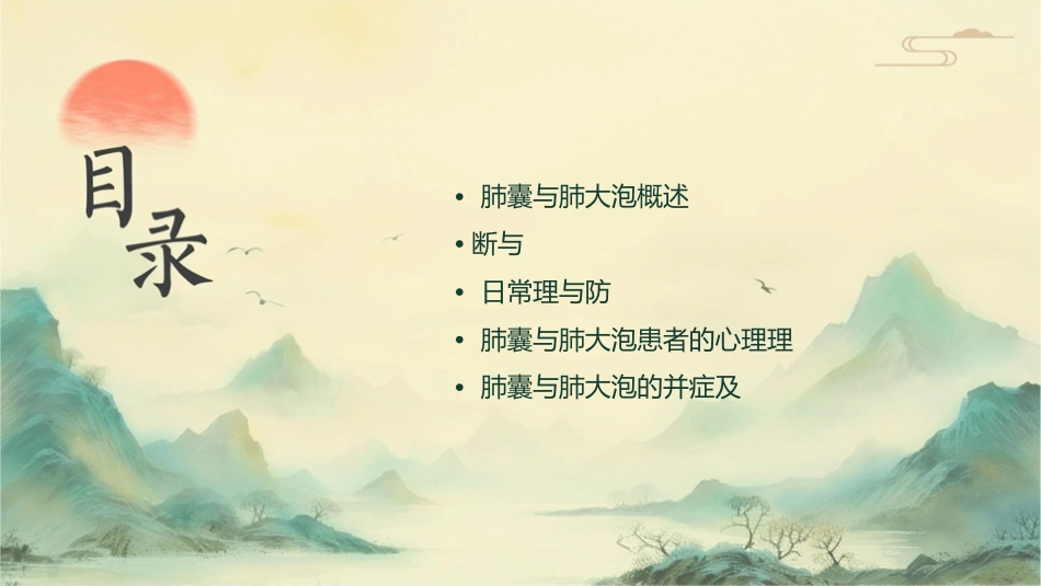 肺囊肿与肺大泡护理课件_第2页