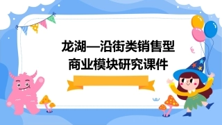 龙湖—沿街类销售型商业模块研究课件