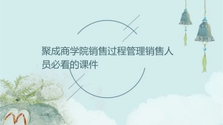 聚成商学院销售过程管理销售人员必看的课件