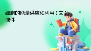 细胞的能量供应和利用(文)课件