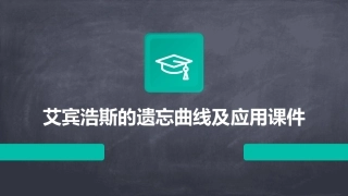 艾宾浩斯的遗忘曲线及应用课件