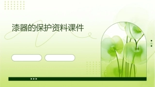 漆器的保护资料课件