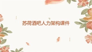苏荷酒吧人力架构课件
