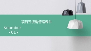 项目五促销管理课件