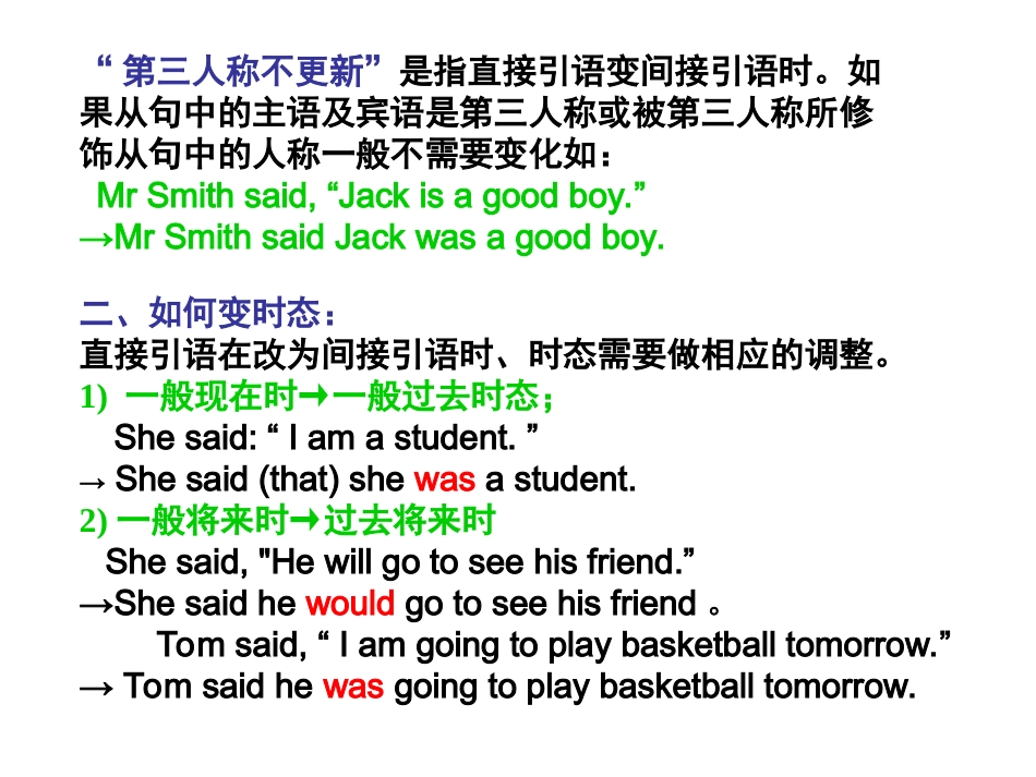 八年级英语下册语法_直接引语变间接引语PPT课件_第3页