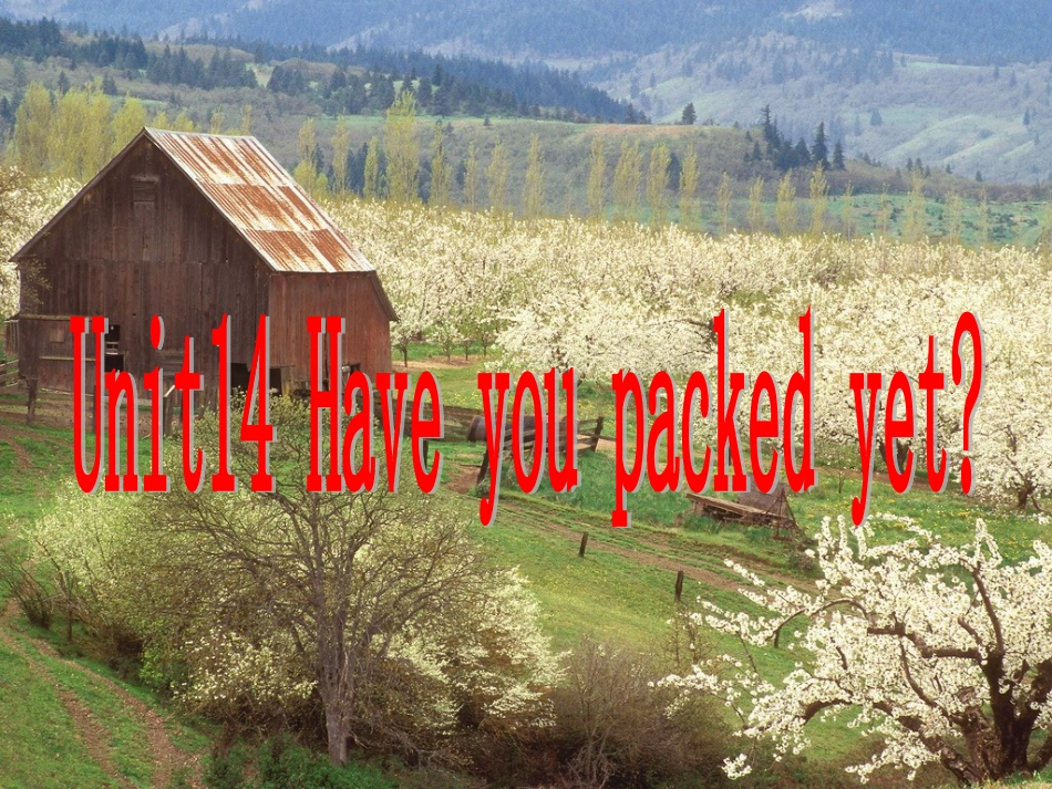 新目标九年级英语unit14have_you_packed_yet课件_第1页