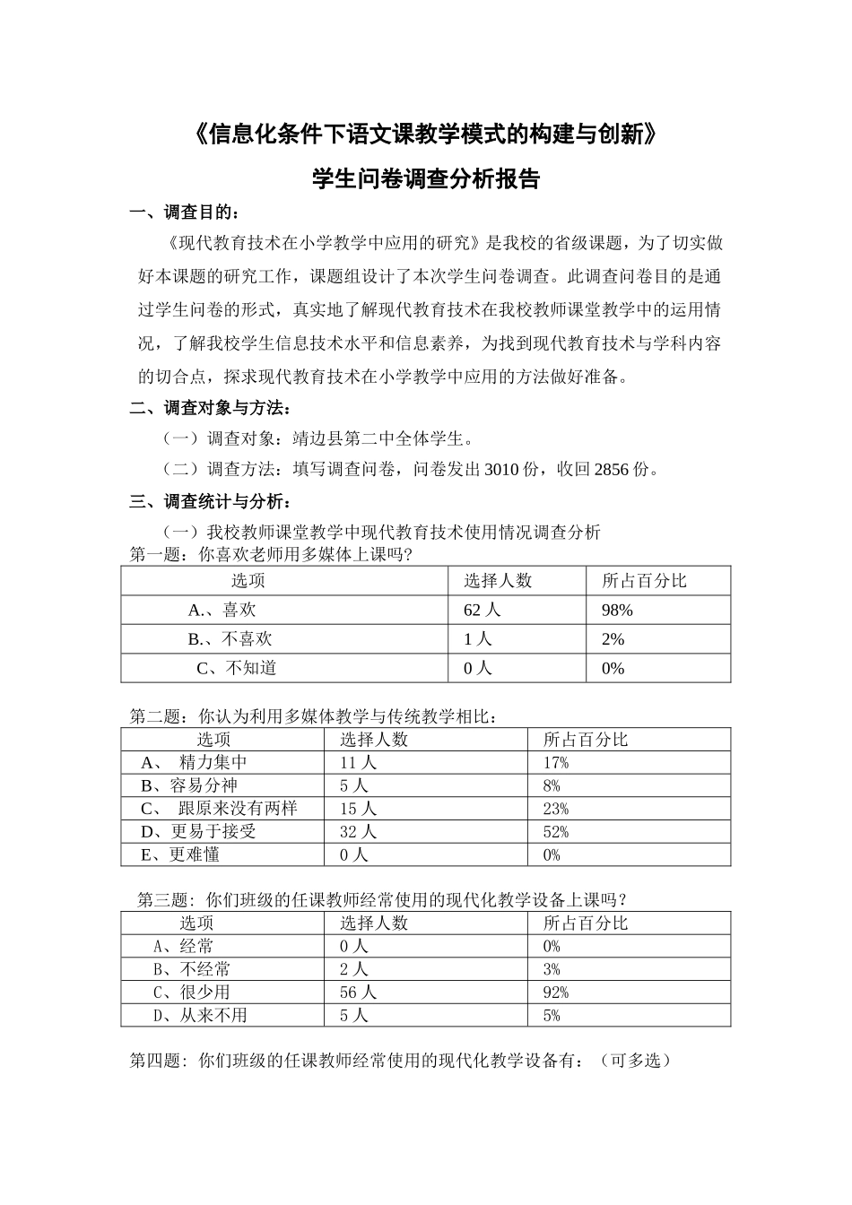 学生问卷调查分析报告_第1页