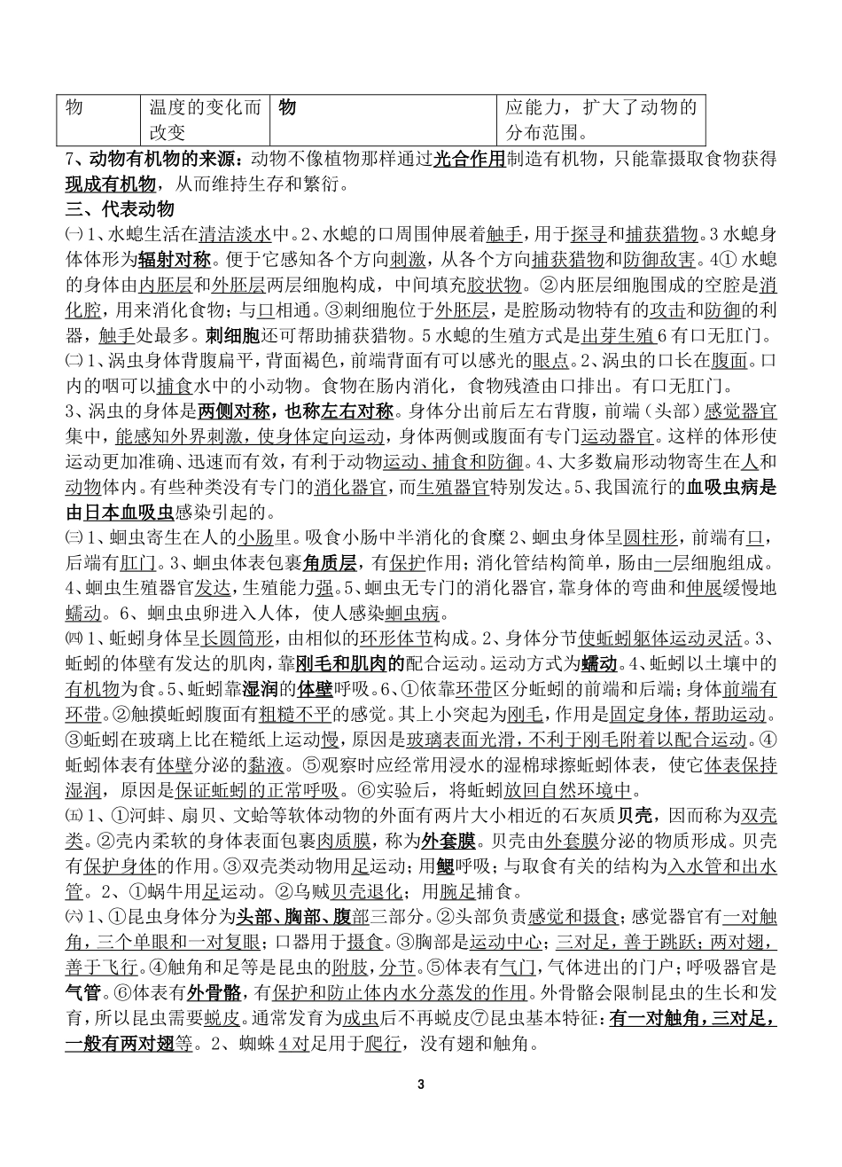 2013人教版八年级生物上册知识点_2_第3页