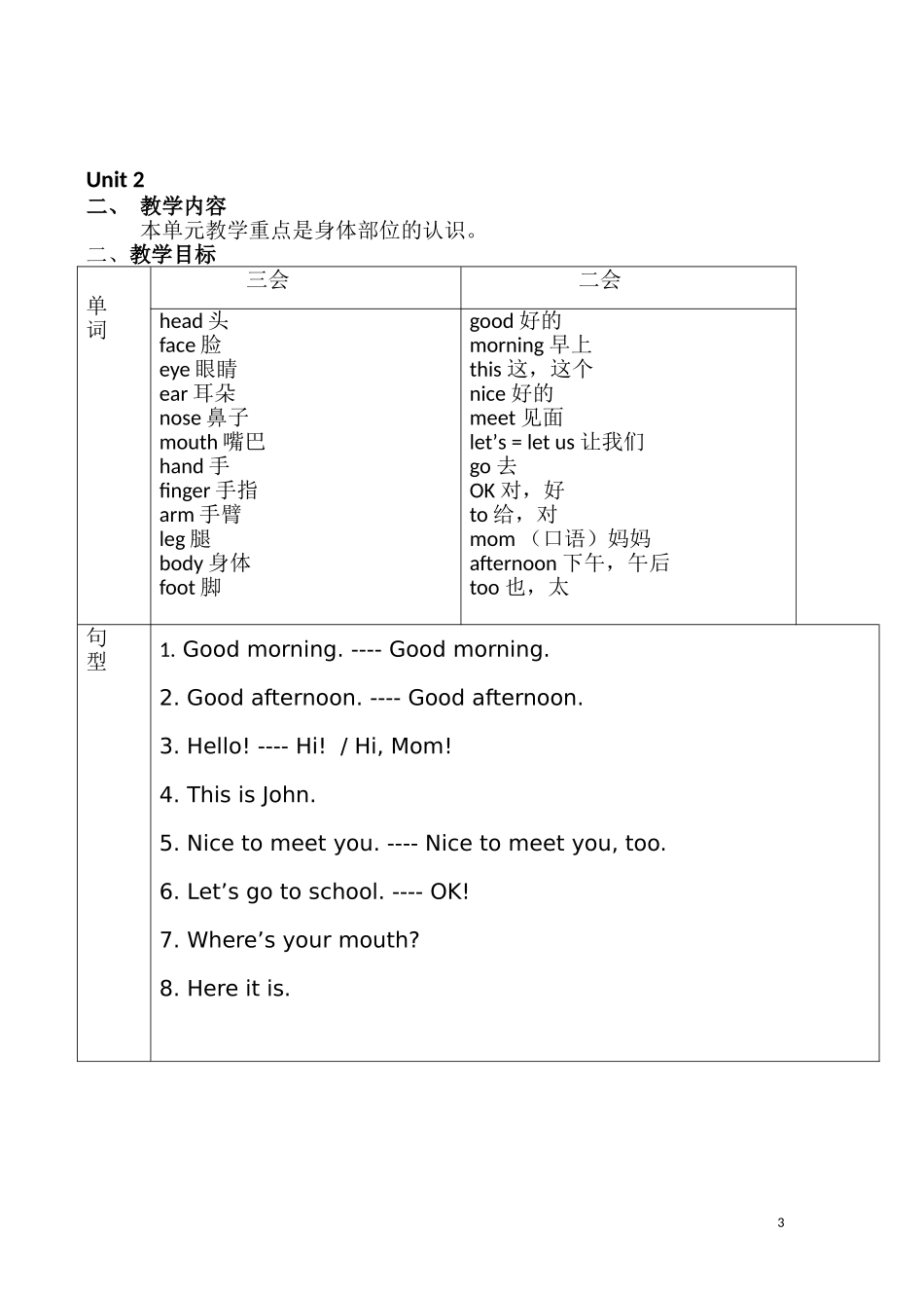 pep三年级英语上册知识结构图_第3页