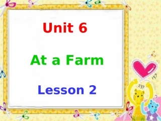 (人教版)小学英语四年级下册Unit_6_At_a_Farm_第二课时课件