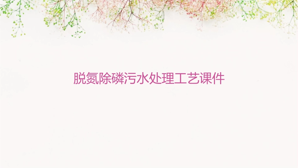 脱氮除磷污水处理工艺..课件_第1页