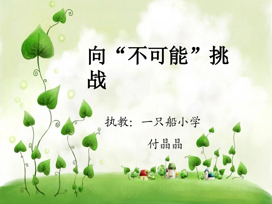 向不可能挑战_第1页