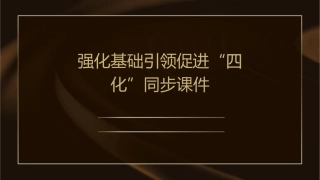 强化基础引领促进“四化”同步课件