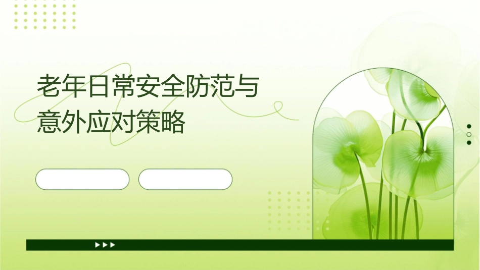 老年日常安全防范与意外应对策略_第1页
