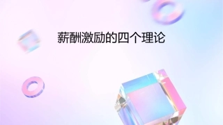 薪酬激励的四个理论课件