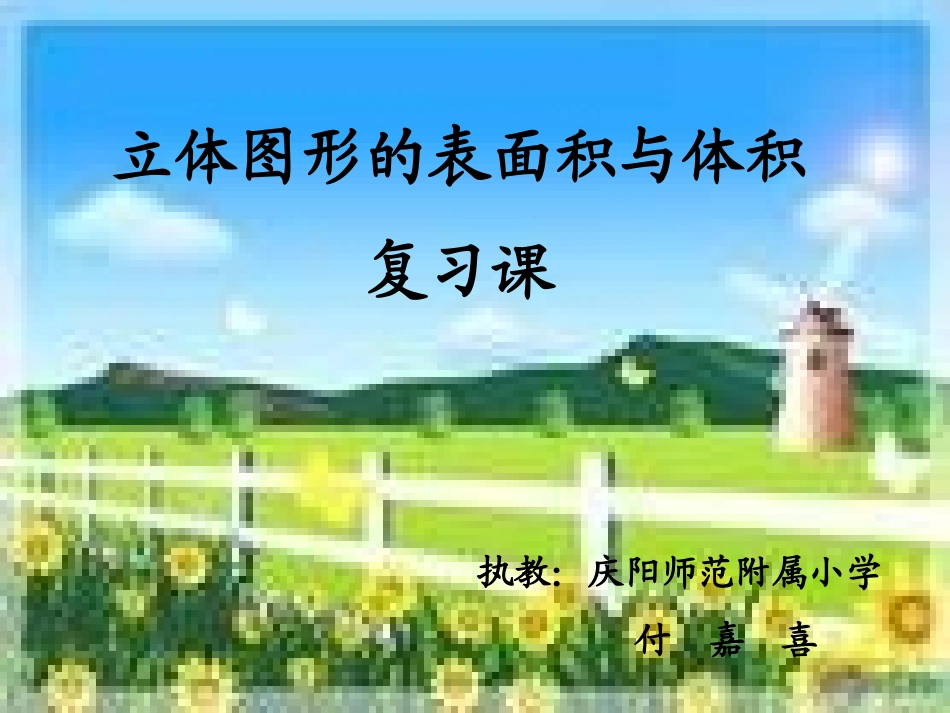 立体图形的体积与表面积-付嘉喜_第1页