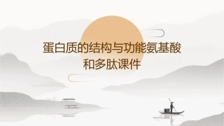 蛋白质的结构与功能氨基酸和多肽课件