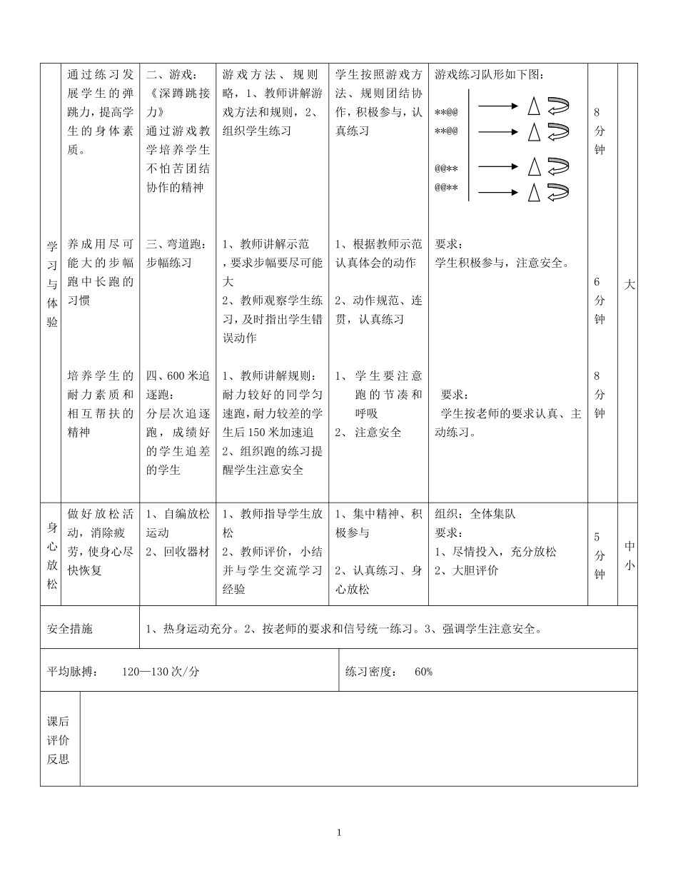 公开课教案：选项和中长跑的素质练习_第2页