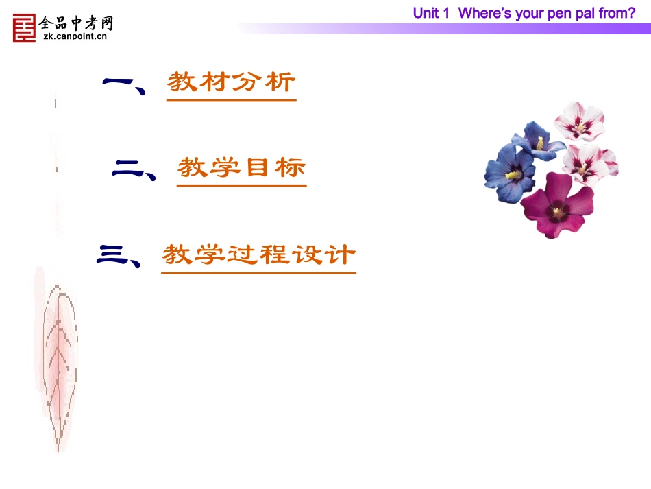 英语七年级下Unit2单元整体课件（说课）【人教版】【精品课件】_第2页