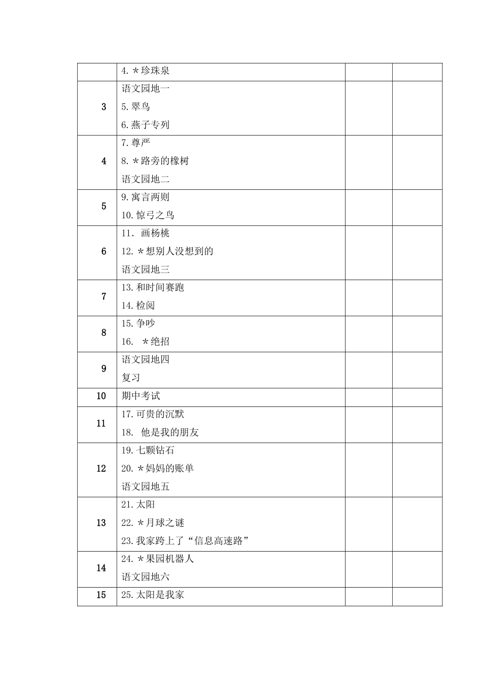 三年级下册语文中总计划_第3页