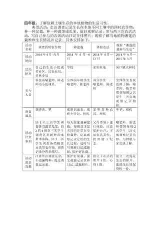 四年级科技方案修改稿