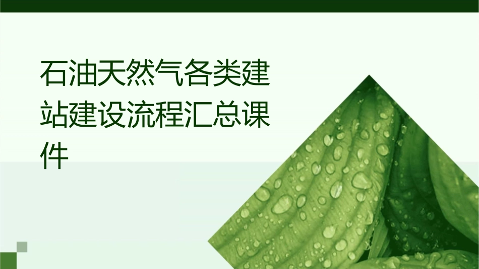 石油天然气各类建站建设流程汇总课件_第1页