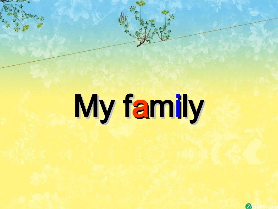 人教版小学英语四年级上册_Unit6_Meet_My_Family_A_Let's_talk_第1页