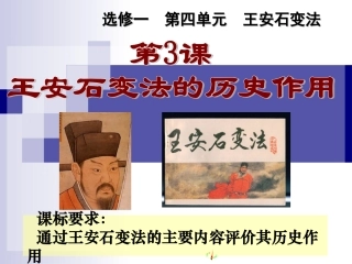 王安石变法第三课