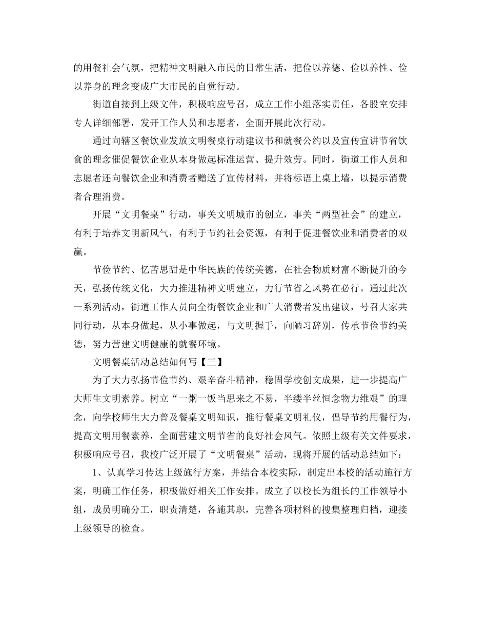 文明餐桌活动参考总结怎么写5篇范文_第3页