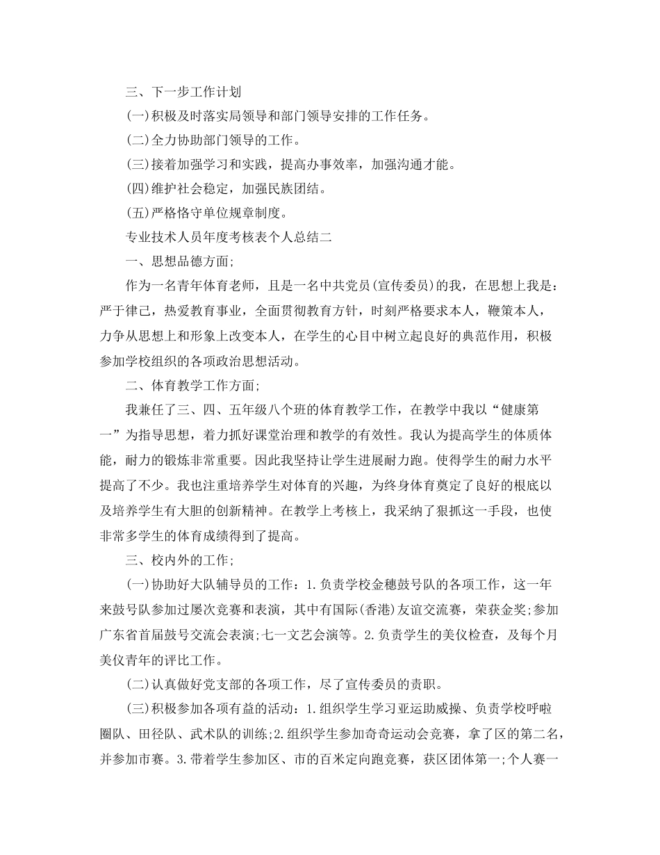2021年度工作参考总结专业技术人员年度考核表个人参考总结_第2页