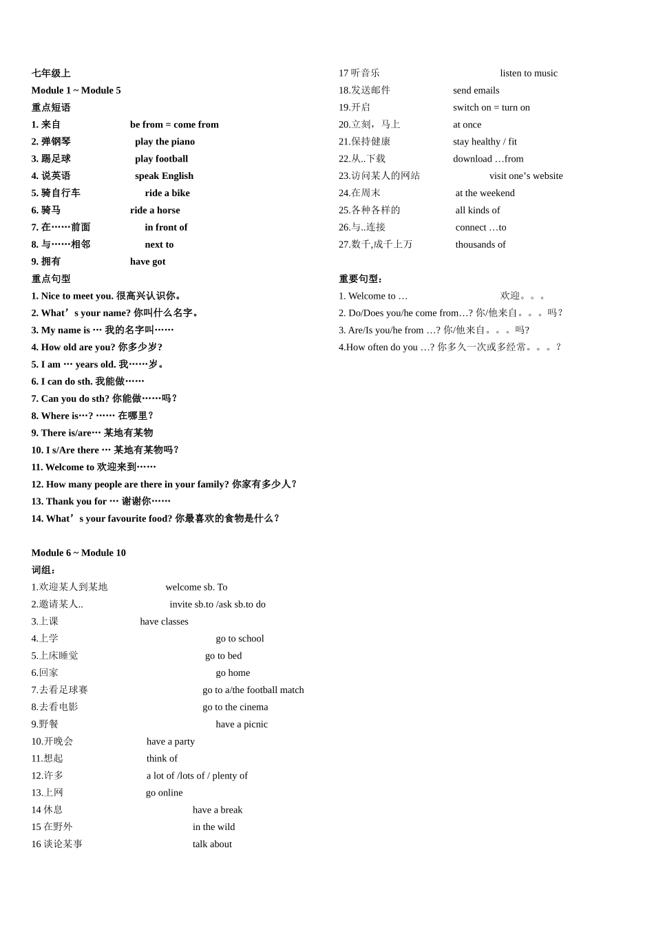初一上短语句型_第1页