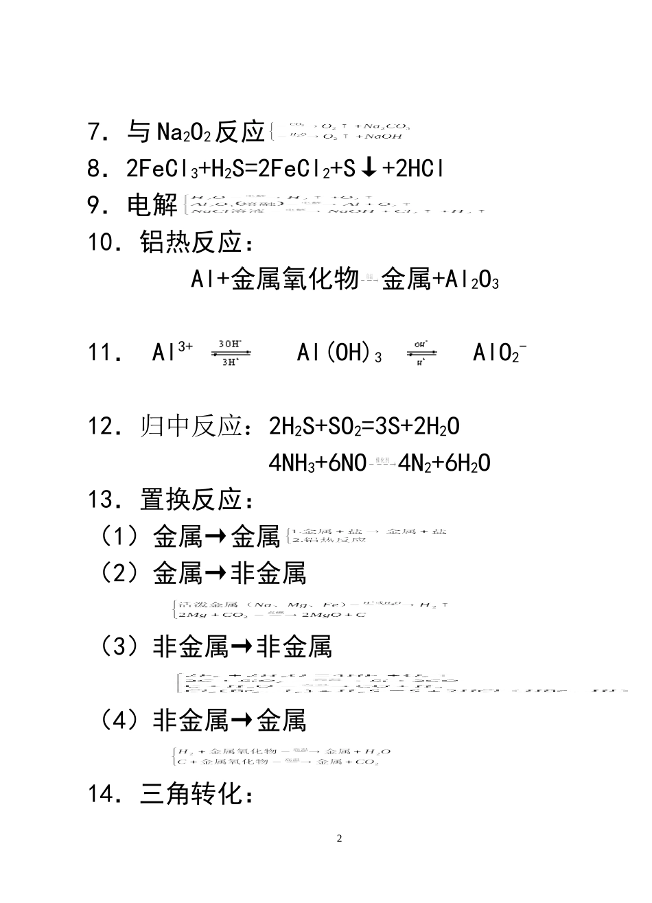 “无机框图题”题眼归类专题_第2页