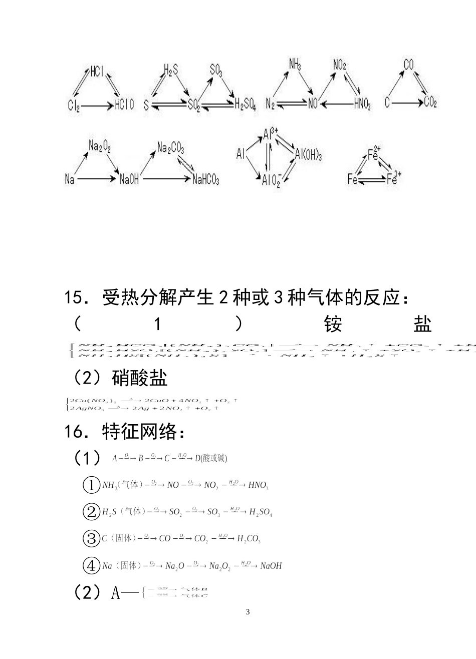 “无机框图题”题眼归类专题_第3页