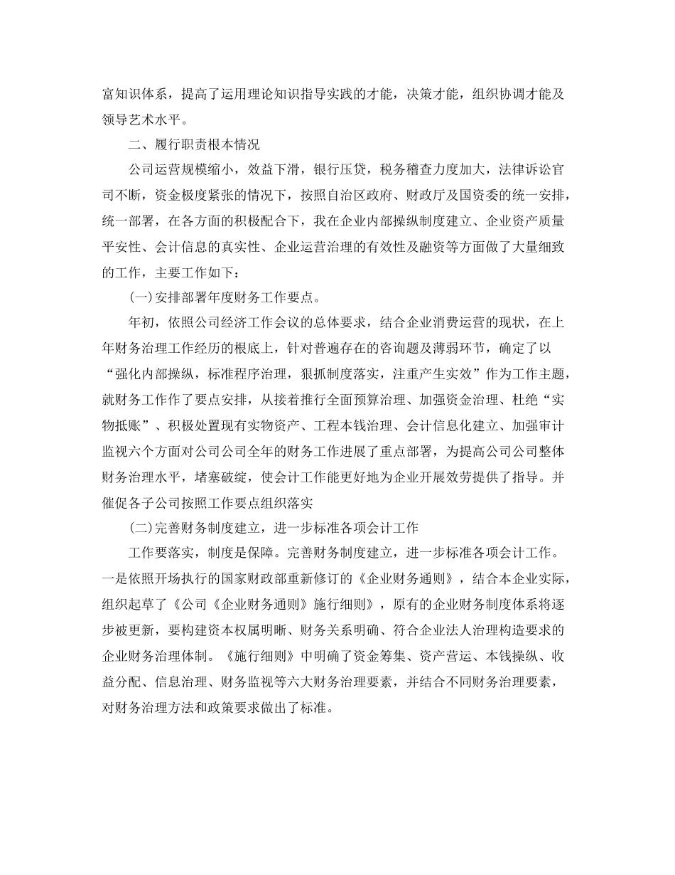 公司财务负责人的个人工作参考总结（通用）_第2页