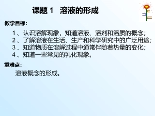 课题1溶液的形成