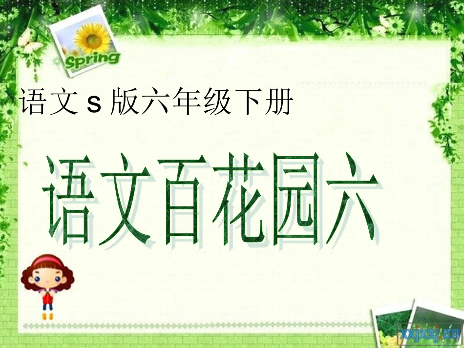 语文S版六年级下册《语文百花园六》_第1页