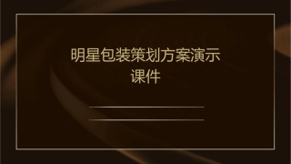 明星包装策划方案演示课件