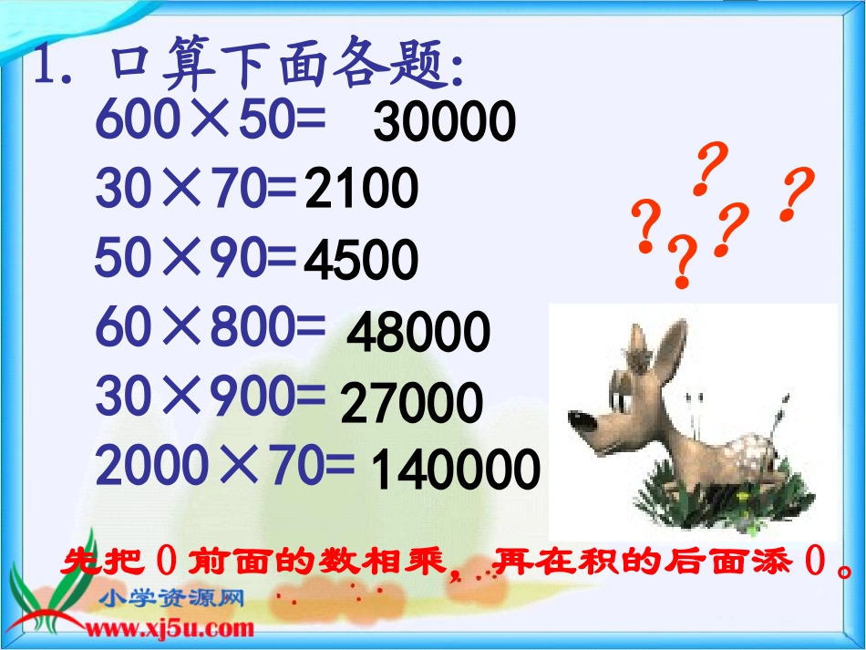 人教新课标数学四年级上册《乘法估算和练习》PPT课件_第2页
