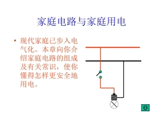 家庭电路与家庭用电