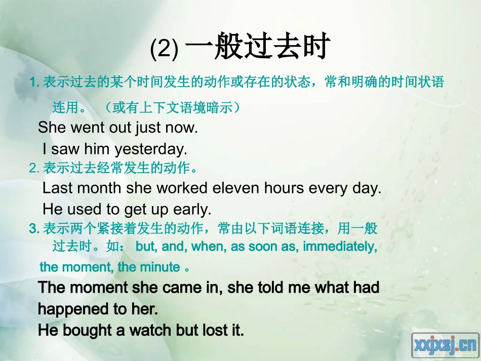 初中英语复习主要时态PPT课件_第3页