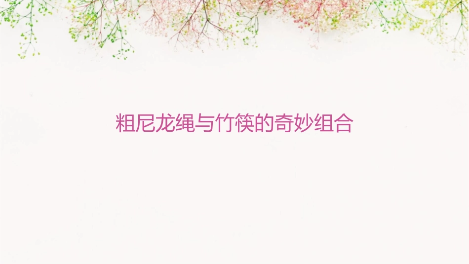 粗尼龙绳一段竹筷一根课件_第1页