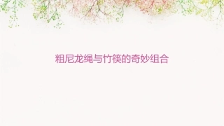 粗尼龙绳一段竹筷一根课件