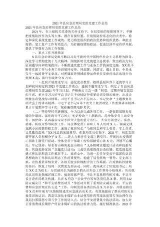 县应急管理局党组党建工作总结
