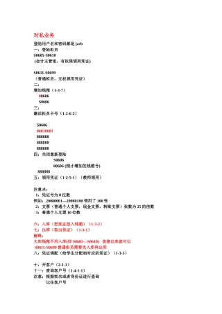 银行系统操作教程(对私公)