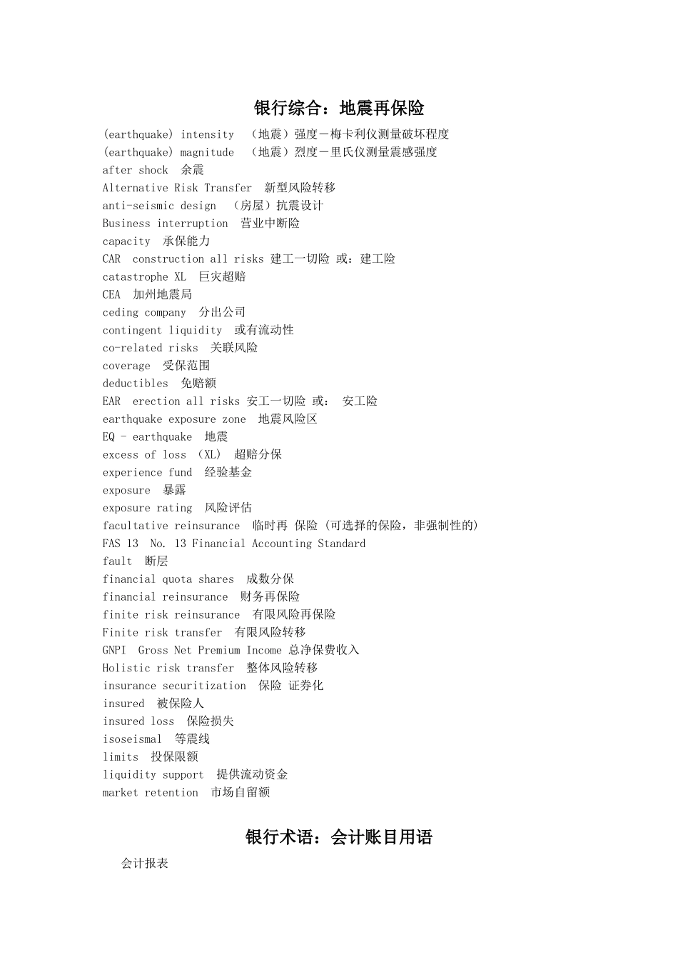 银行术语与银行从业资格考试常见问题解答_第1页
