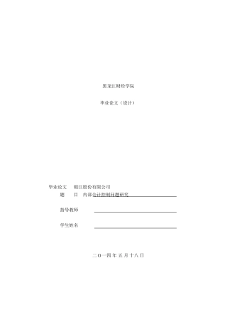银江股份有限公司内部会计控制问题研究