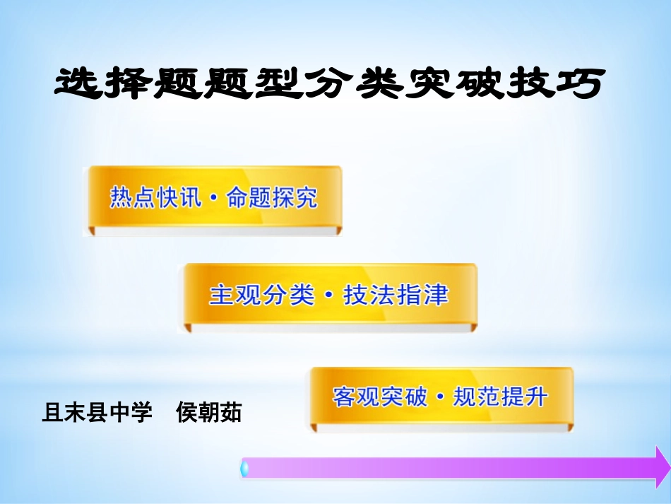选择题题型分类突破技巧_第1页