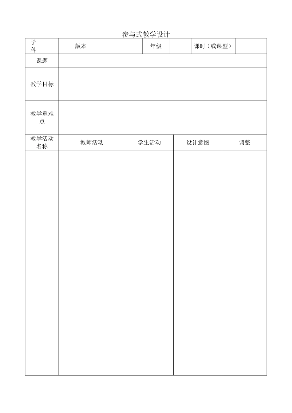 参与式教学设计模板_第1页