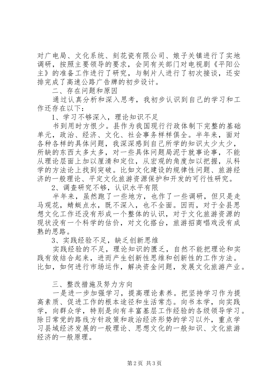 领导履职报告材料_第2页